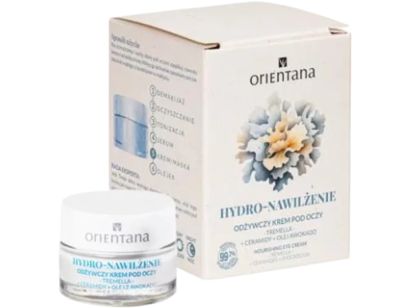 Orientana Hydro-Nawilżenie Odżywczy krem pod oczy Tremella Ceramidy Olej awokado