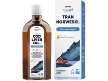 Zdjęcie produktu Osavi Tran Norweski 1000 mg Omega 3 aromat cytryna-mięta, płyn, 1000 mg