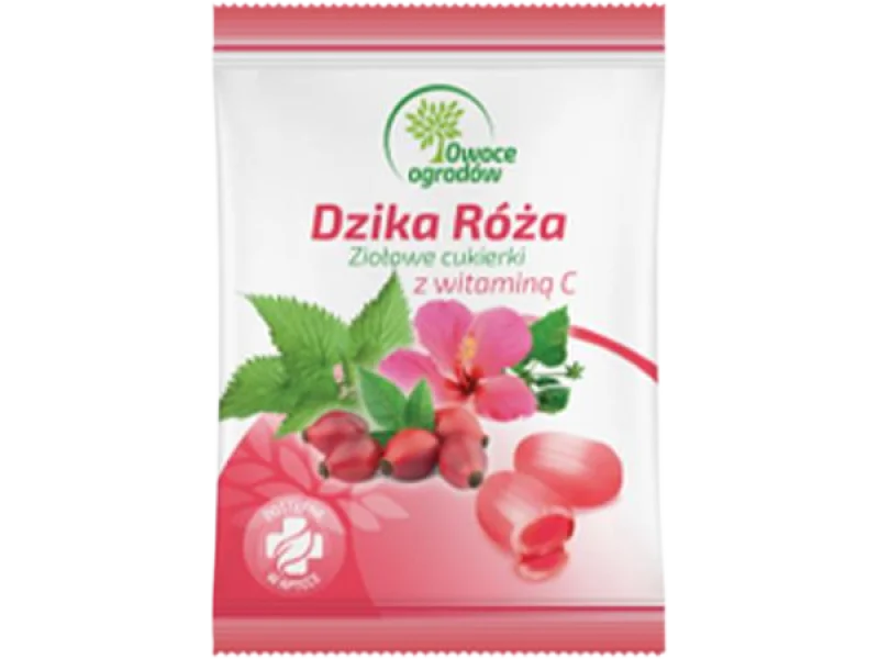 Owoce Ogrodów Ziołowe cukierki Dzika róża z witaminą C