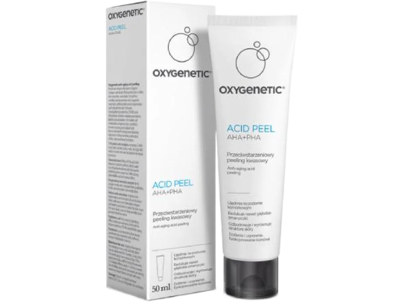 Oxygenetic Acid Peel AHA+PHA Przeciwstarzeniowy peeling kwasowy, krem