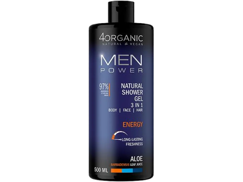 4ORGANIC Men Power Naturalny żel pod prysznic dla mężczyzn