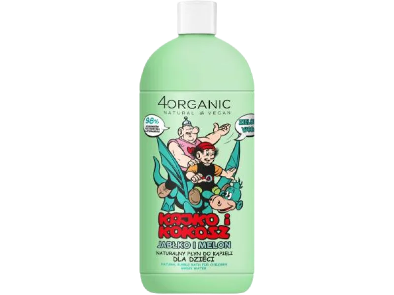 4ORGANIC Naturalny płyn do kąpieli dla dzieci Kajko i Kokosz zielona woda Jabłko i melon