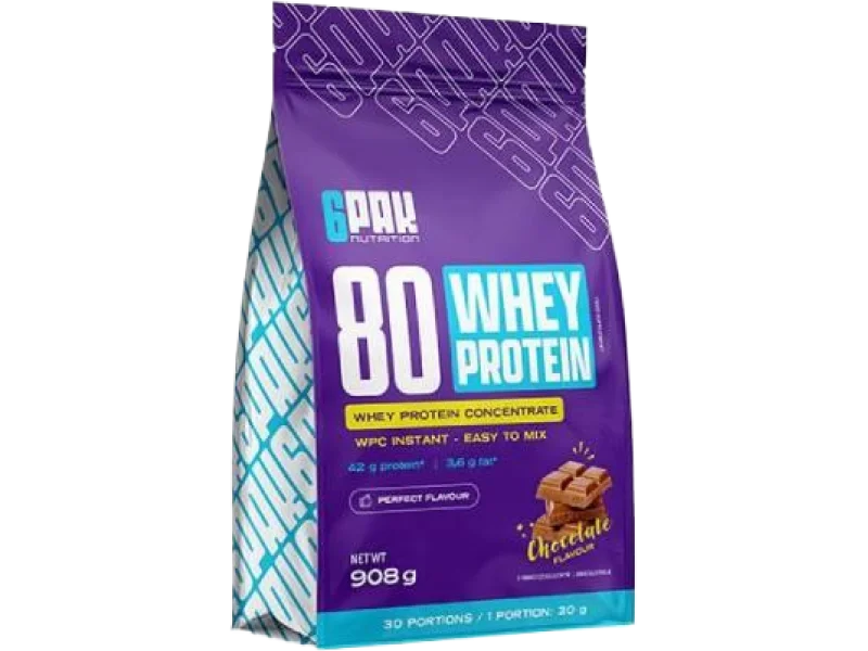 6PAK 80 Whey Protein smak czekoladowy, proszek