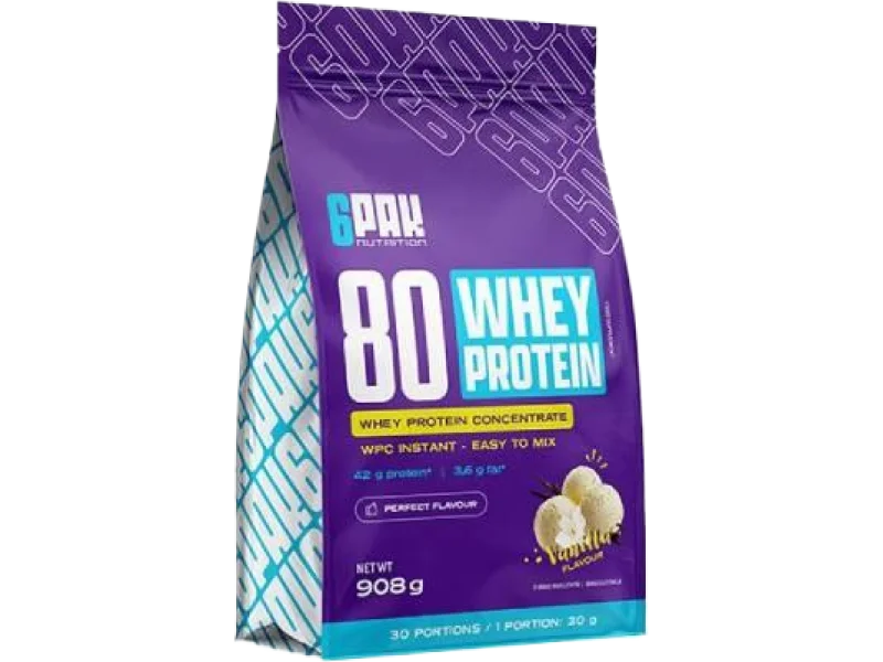 6PAK 80 Whey Protein smak waniliowy, proszek
