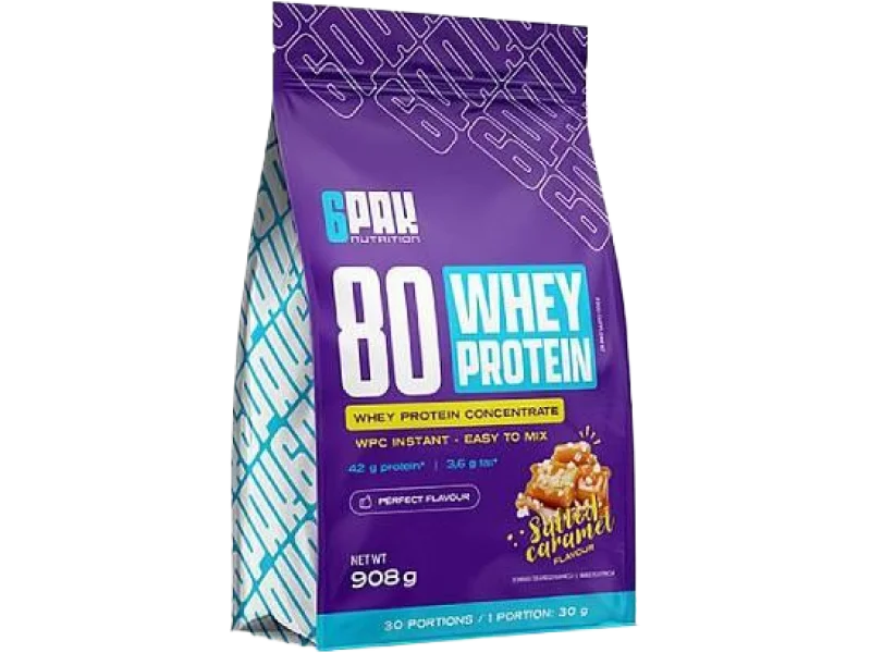 6Pak Nutrition 80 Whey Protein Słony karmel, proszek
