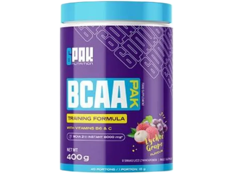 6Pak Nutrition BCAA Pak smak liczi z winogronem, proszek