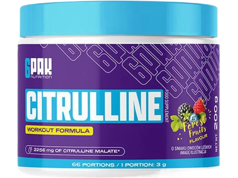 6PAK Nutrition Citrulline Cytrulina Owoce leśne, proszek, 2256 mg
