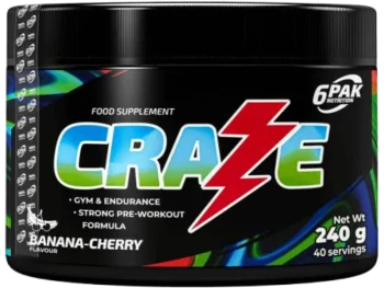 Zdjęcie produktu 6PAK Nutrition Craze Banan-Wiśnia, proszek