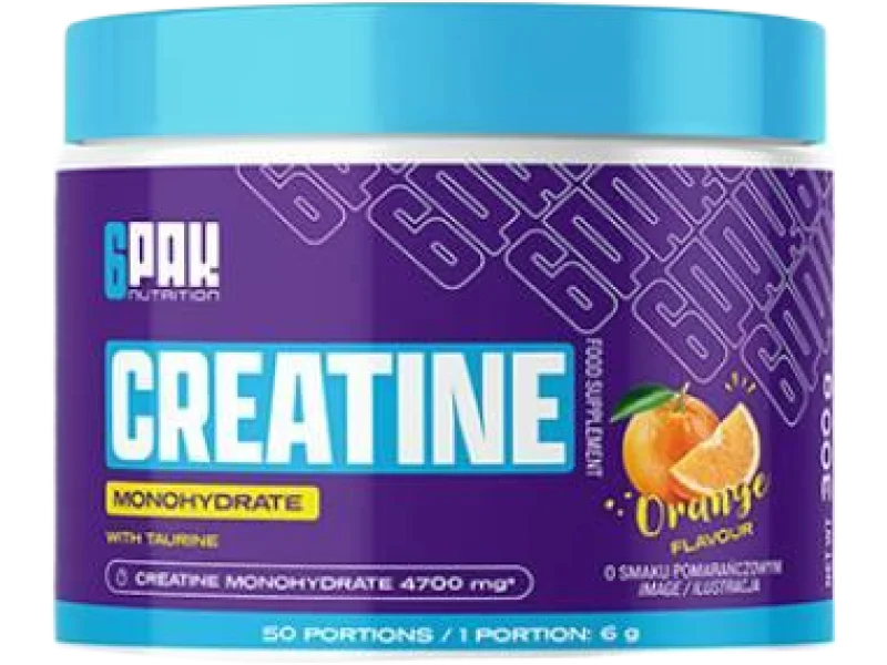 6Pak Nutrition Creatine Monohydrate smak pomarańczowy, proszek