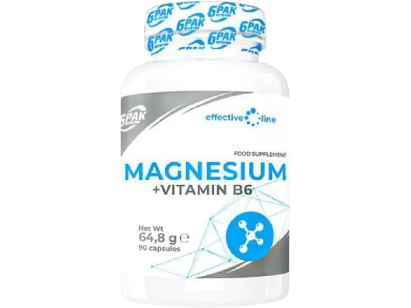 6PAK Nutrition Magnesium + Vitamin B6, kapsułki