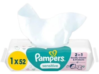 Zdjęcie produktu PAMPERS Chusteczki nawilżane Sensitive plastic free