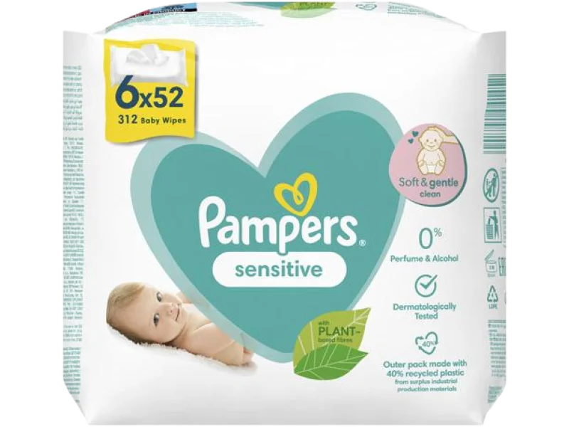 Pampers Chusteczki Nawilżane Sensitive