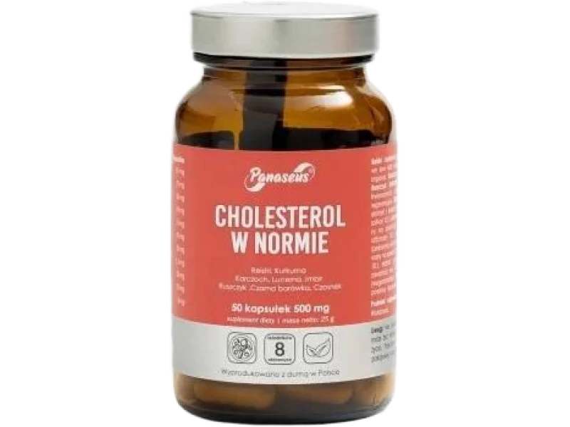 Panaseus Cholesterol w normie, kapsułki, 500 mg