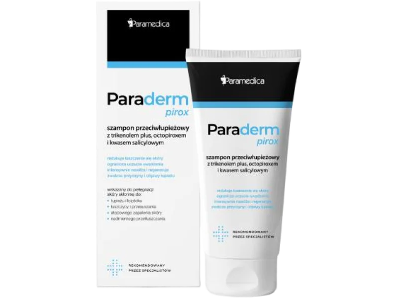 PARADERM PIROX Szampon przeciwłupieżowy z trikenolem plus, octopiroxem i kwasem salicylowym
