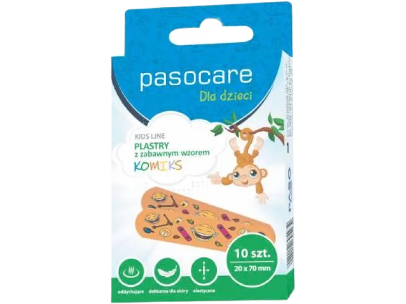 Pasocare dla dzieci Kids Line Plastry z zabawnym wzorem Buźki