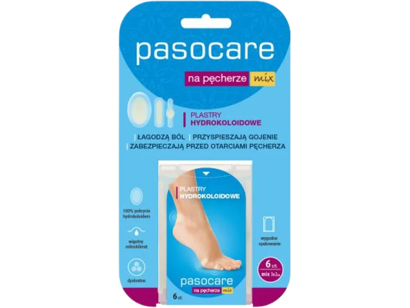 PASOCARE Plastry hydrokoloidowe na pęcherze mix