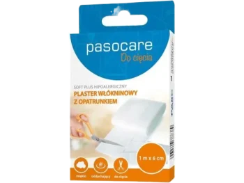 PASOCARE SOFT PLUS Plaster włókninowy z opatrunkiem
