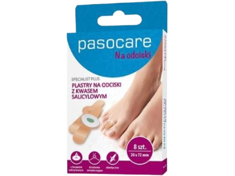 PASOCARE SPECIALIST PLUS Plastry na odciski z kwasem salicylowym, 35-40%