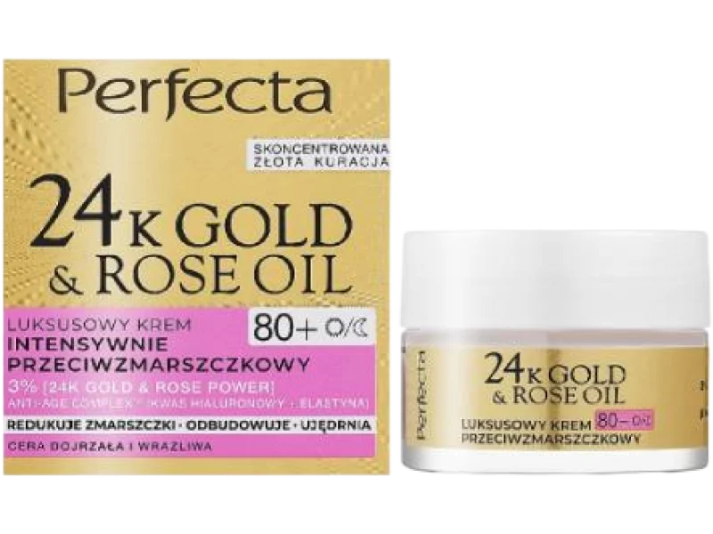 PERFECTA 24K Gold & Rose Oil Krem 80+