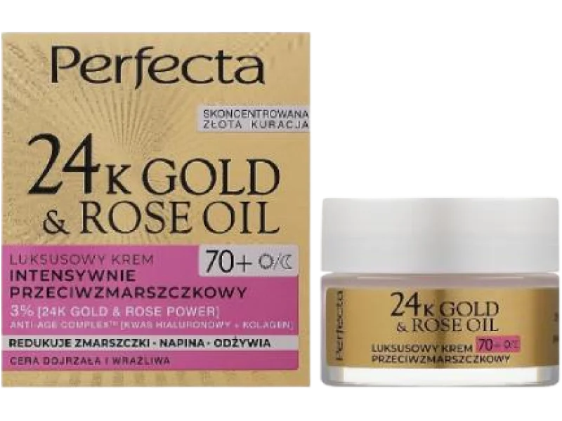 PERFECTA 24K Gold & Rose Oil luksusowy krem przeciwzmarszczkowy 70+