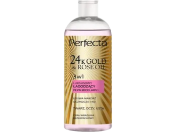 Zdjęcie produktu PERFECTA 24K Gold & Rose Oil Luksusowy łagodzący płyn micelarny
