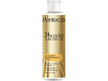 Zdjęcie produktu PERFECTA 24K Gold & Rose Oil Luksusowy nawilżający tonik do twarzy, płyn