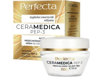 Zdjęcie produktu PERFECTA Ceramedica PEP-3 Naprawczy przeciwzmarszczkowy krem na dzień i na noc 70+