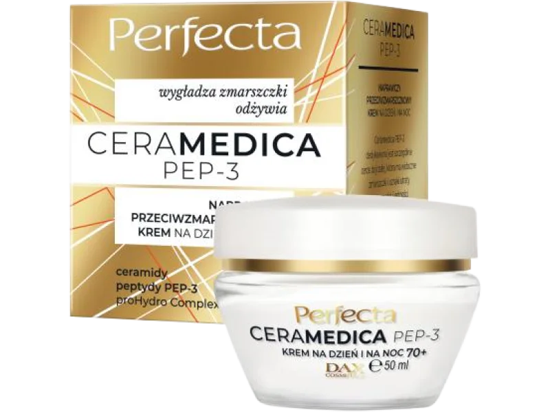 PERFECTA Ceramedica PEP-3 Naprawczy przeciwzmarszczkowy krem na dzień i na noc 70+