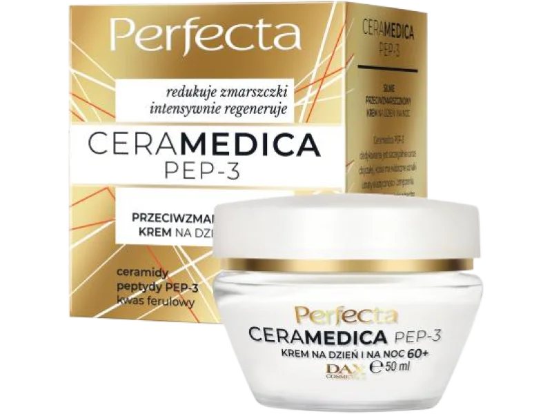 PERFECTA Ceramedica PEP-3 Silnie przeciwzmarszczkowy krem na dzień i na noc 60+