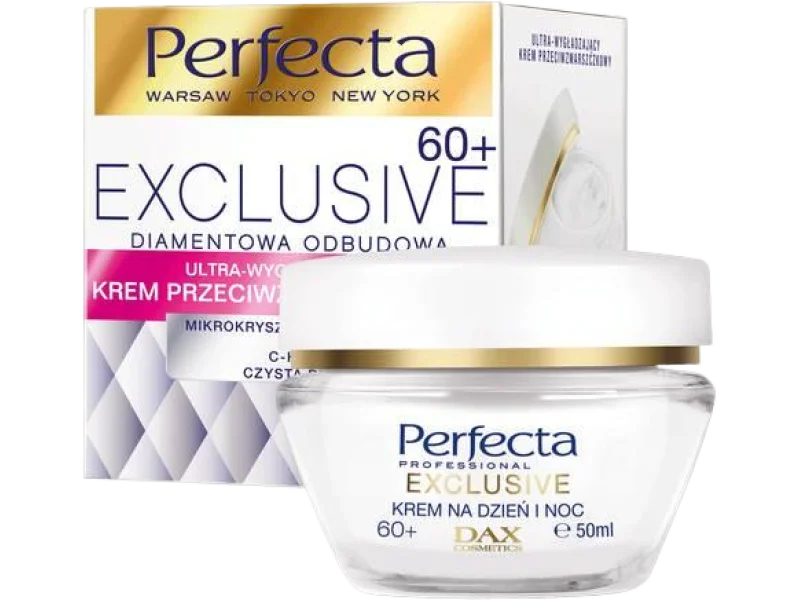 PERFECTA Exclusive Diamentowa Odbudowa Krem ultra-wygładzający na dzień i noc 60+