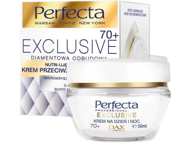 PERFECTA Exclusive Diamentowa Odbudowa Nutri-ujędrniający krem przeciwzmarszczkowy 70+