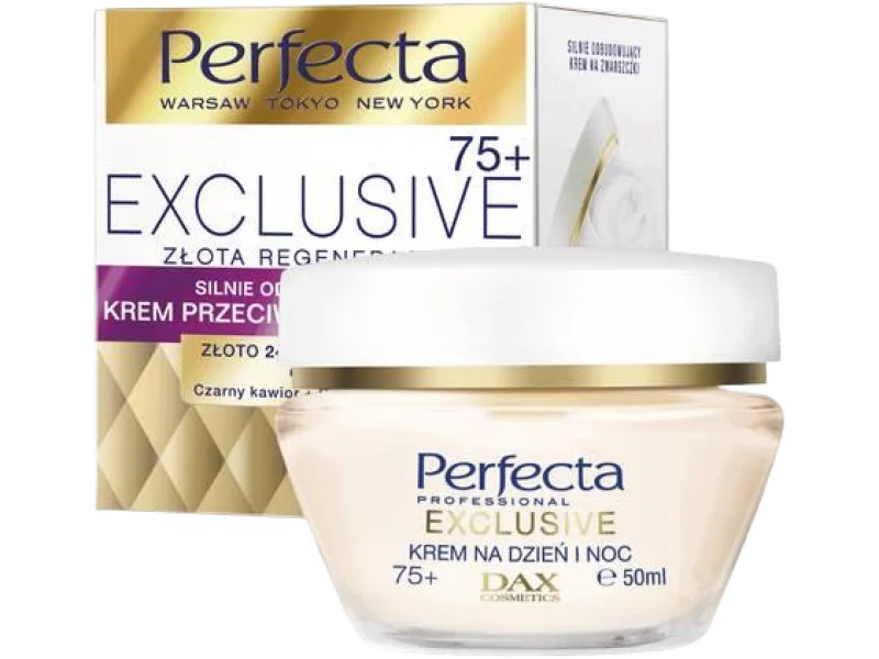 PERFECTA Exclusive Złota Regeneracja Krem przeciwzmarszczkowy na dzień i na noc 75+