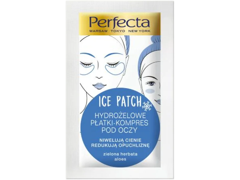 PERFECTA Ice Patch Hydrożelowe płatki-kompres pod oczy, plastry