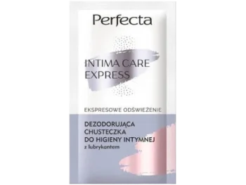 Zdjęcie produktu Perfecta Intima Care Express kojąca dezodorująca chusteczka do higieny intymnej z lubrykantem, chusteczki