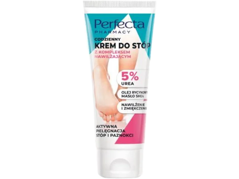 Perfecta Pharmacy Codzienny krem do stóp z kompleksem nawilżającym 5% urea, 5%
