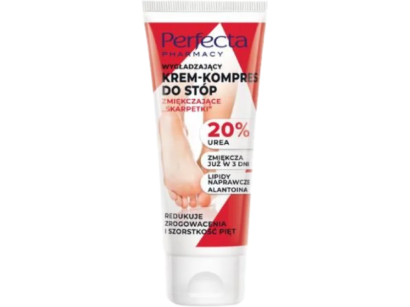 Perfecta Pharmacy Wygładzający krem-kompres do stóp zmiękczające “skarpetki” 20% Urea, 20%
