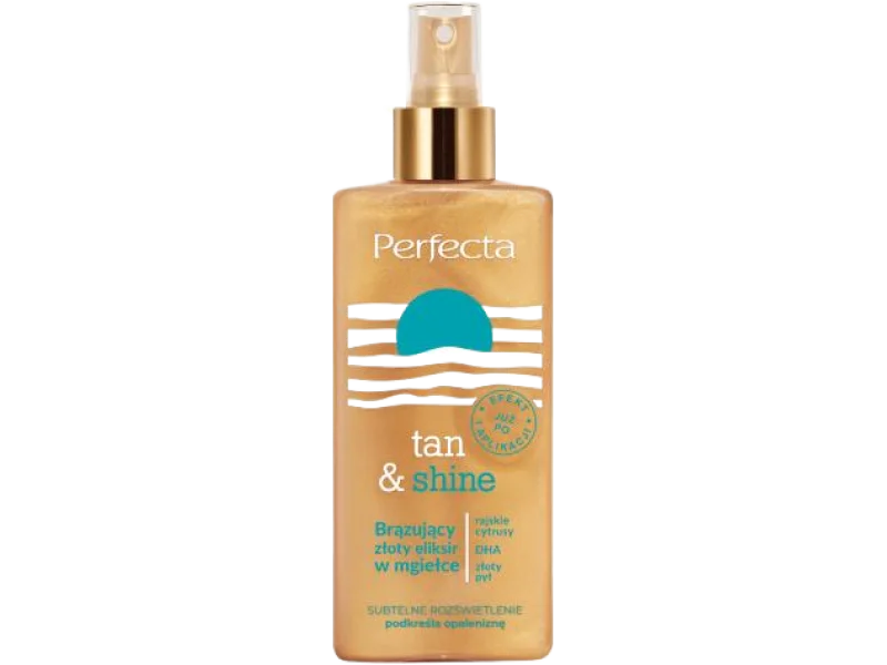 PERFECTA Tan & Shine Brązująco-rozświetlająca mgiełka do ciała