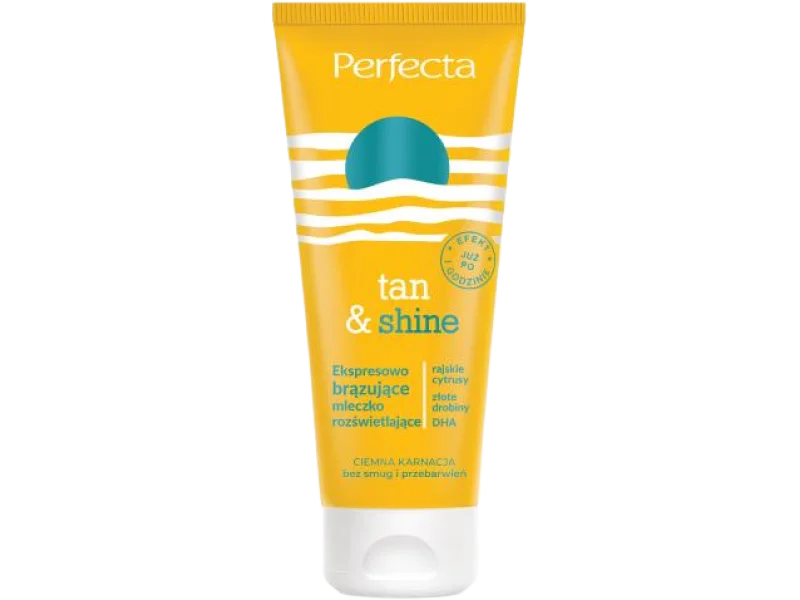 PERFECTA Tan & Shine Expresowo brązujące mleczko rozświetlające do ciała