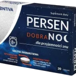 Persen Dobranoc melatonina, kwas GABA, kozłek lekarski, tabletki, 1 mg