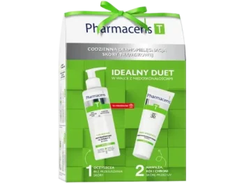 Pharmaceris T Zestaw Sebo-moistatic Krem nawilżająco-kojący SPF 30 + Puri-sebogel Antybakteryjny żel myjący