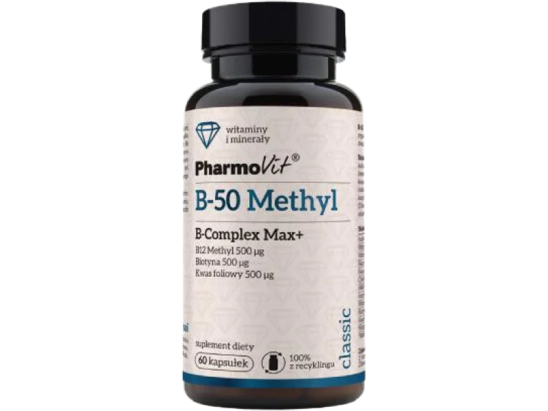 PHARMOVIT B-50 Methyl B-Complex Max+, kapsułki