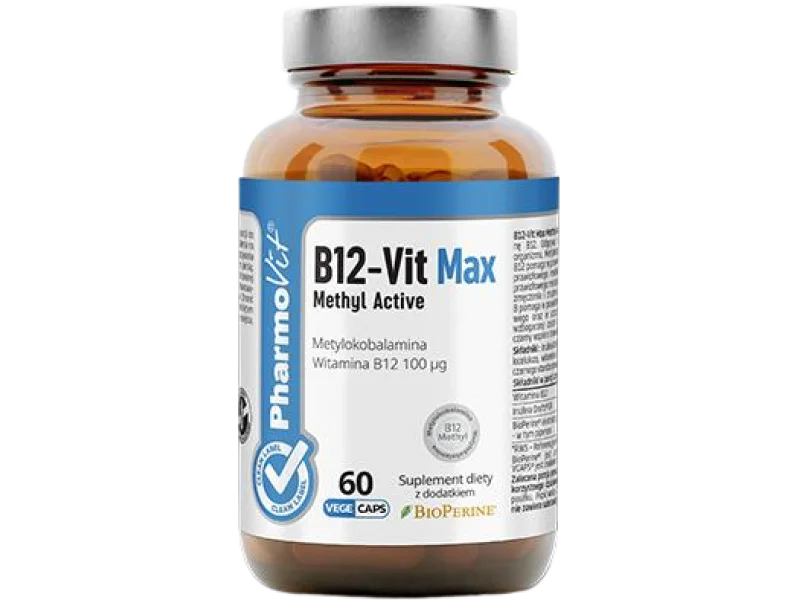 PHARMOVIT B12-Vit Max Methyl Active, kapsułki, 100 µg