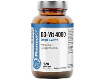 Zdjęcie produktu PHARMOVIT D3-Vit 4000 Softgel D-Active, kapsułki miękkie, 100 µg