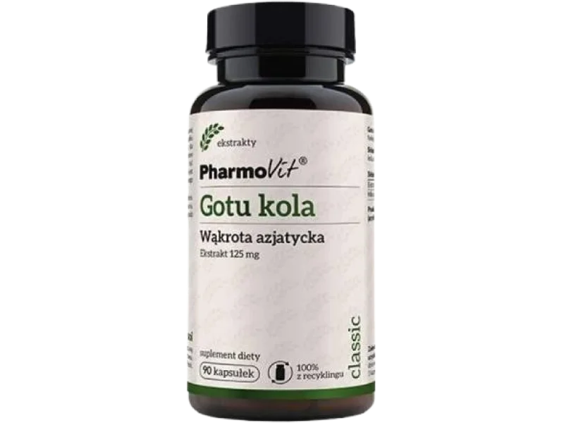 PHARMOVIT Gotu kola Wąkrota azjatycka, kapsułki, 125 mg