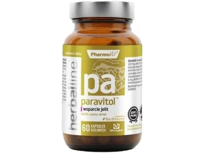PHARMOVIT Herbaline Paravitol Wsparcie Jelit, kapsułki