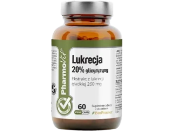 Zdjęcie produktu PHARMOVIT Lukrecja 20% Glicyryzyny, kapsułki, 52 mg
