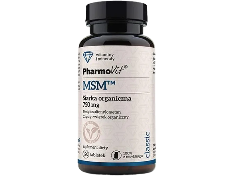 Pharmovit MSM Siarka organiczna, tabletki, 750 mg