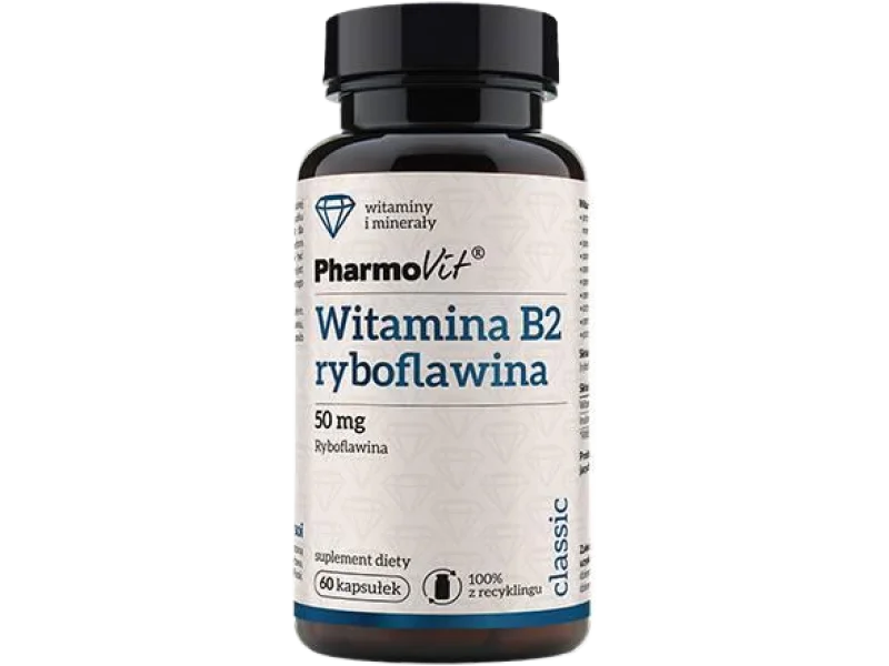 PHARMOVIT Witamina B2 ryboflawina, kapsułki, 50 mg
