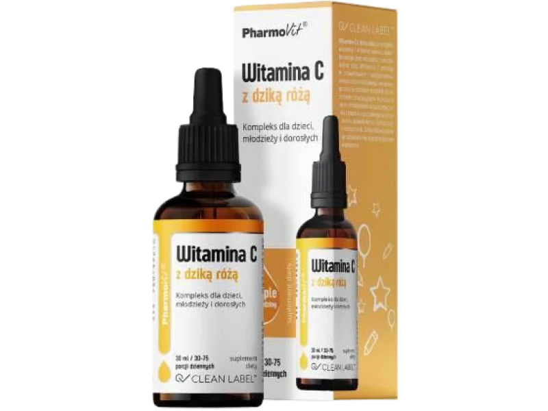 PHARMOVIT Witamina C z dziką różą, krople