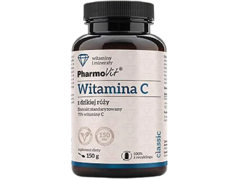 PHARMOVIT Witamina C z dzikiej róży, proszek, 700 mg